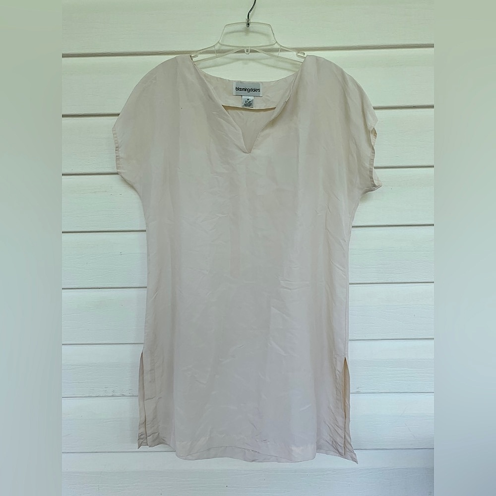 Bloomingdale’s Cream Silk Tunic, 10